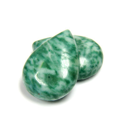 Gemstone Cabochon - Pear 25x18MM JADE ZING JIANG