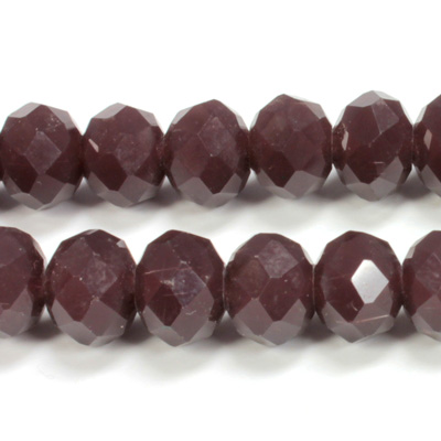 Chinese Cut Crystal Bead - Rondelle 08x10MM OPAL AMETHYST