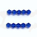 Czech Glass Fire Polished Bead - Bicone 06MM SAPPHIRE