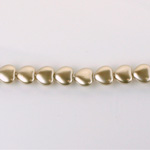 Czech Glass Pearl Bead - Heart 06x6MM LT BROWN 70418
