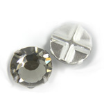 Crystal Stone in Metal Sew-On Setting - Rose Montee SS40 BLACK DIAMOND-SILVER