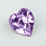 Swarovski Crystal Point Back Fancy Stone - Heart 6.6x6MM AMETHYST