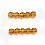 Czech Glass Fire Polished Bead - Bicone 06MM TOPAZ