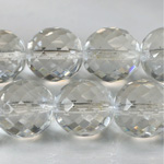 Czech Glass Fire Polish Bead - Round 18MM CRYSTAL