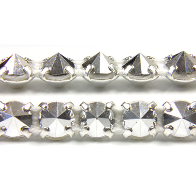 Preciosa Metal Spike Banding 1 Row - Round 19SS COMET ARGENT LIGHT/SILVER