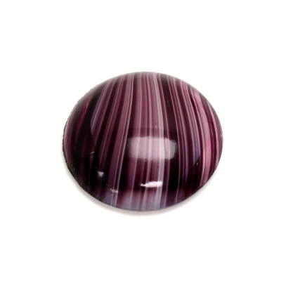 Glass Medium Dome Cabochon - Round 25MM PORPHYR AMETHYST