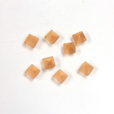 Fiber-Optic Cabochon - Pyramid Top 04x4MM CAT'S EYE COPPER