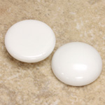 Glass Medium Dome Opaque Cabochon - Round 20MM CHALKWHITE