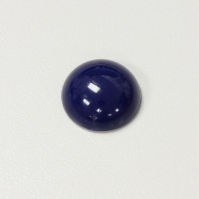 Plastic Flat Back Opaque Cabochon - Round 18MM LAPIS BLUE