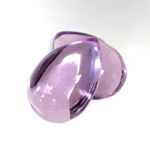 Plastic Flat Back Foiled Cabochon - Pear 25x18MM LT AMETHYST