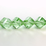 Indian Cut Crystal Bead - Helix Twisted 12MM PERIDOT