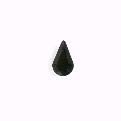 Glass Point Back Tin Table Cut (TTC) Stone - Pear 06x3.6MM JET