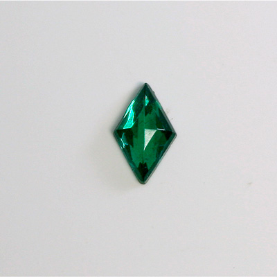 Glass Flat Back Foiled Rauten Rose - Diamond 16x10MM EMERALD