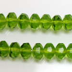 Czech Glass Fire Polished Bead - Rondelle Disc 8x6MM OLIVINE