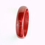 Acrylic Bangle - Wide Domed 18MM BERRY RED