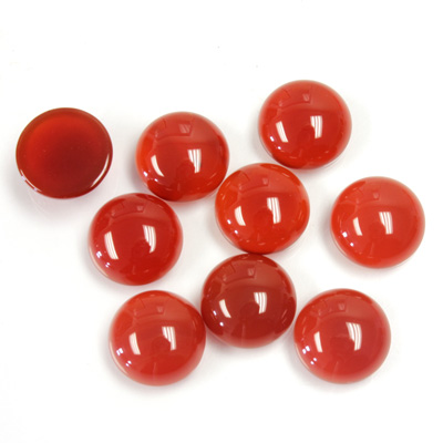 Gemstone Cabochon - Round 09MM CORNELIAN