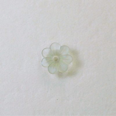 Plastic Flower with Center Hole - Round 10MM MATTE BLACK DIAMOND