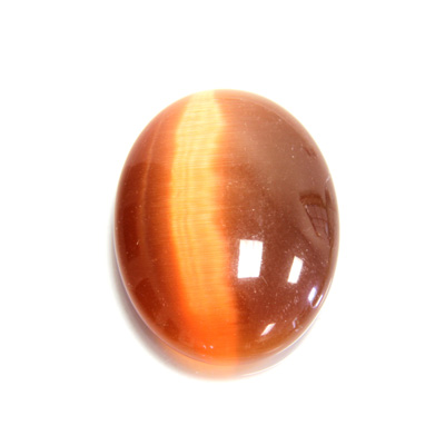 Fiber-Optic Cabochon - Oval 30x22MM CAT'S EYE COPPER