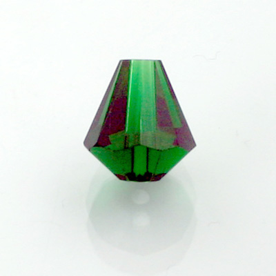 Chinese Cut Crystal Bead - Cone 06x5MM DARK EMERALD