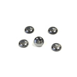 Glass Low Dome Buff Top Cabochon - Round 06MM HEMATITE