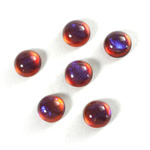 Glass Medium Dome Lampwork Cabochon - Round 09MM MEXICAN OPAL (03560)