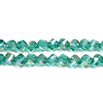 Chinese Cut Crystal Bead - Helix Twisted 04MM EMERALD AB
