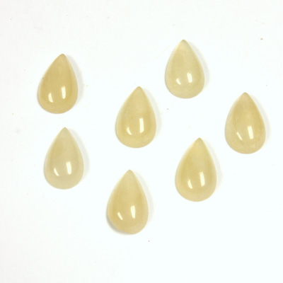 Gemstone Flat Back Cabochon - Pear 10x6MM QUARTZ DYED #05 BEIGE