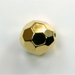 Metalized Plastic Faceted Bead - Round 16MM GOLD