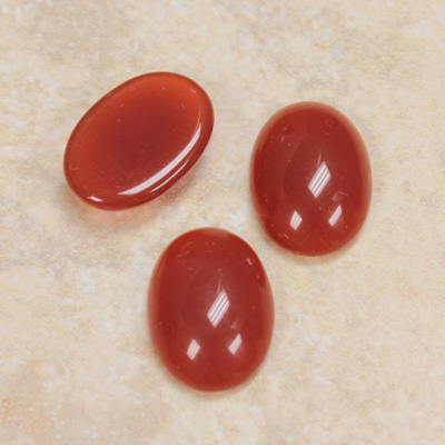 Glass Medium Dome Cabochon - Oval 18x13MM CORNELIAN