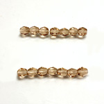 Czech Glass Fire Polished Bead - Bicone 04MM SMOKE TOPAZ