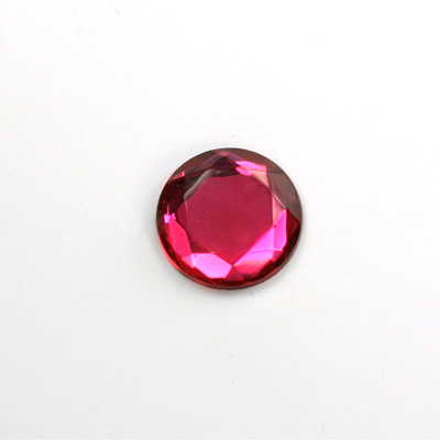 Glass Flat Back Rose Cut Fancy Foiled Stone - Round 13MM ROSE