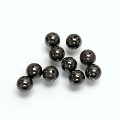 Gemstone 1-Hole Ball 06MM HEMATITE