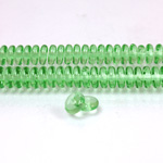 Czech Pressed Glass Bead - Smooth Rondelle 6MM PERIDOT