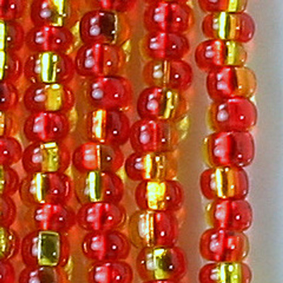 Preciosa Czech Glass Seed Bead - Round 10/0 ORANGE-YELLOW 87797