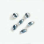 Glass Medium Dome Coated Cabochon - Oval 06x4MM LUSTER BLUE