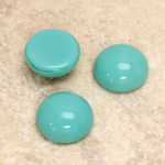 Glass Medium Dome Opaque Cabochon - Round 15MM TURQUOISE