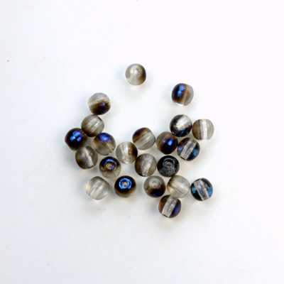 Czech Pressed Glass Bead - Smooth Round 04MM AZURO