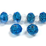 Chinese Cut Crystal Bead - Rondelle 08x10MM LEOPARD CAPRI