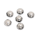 Glass Medium Dome Cabochon - Round 09MM Metallic Coated SILVER