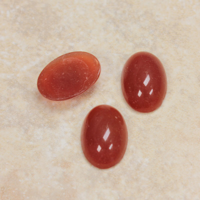 Glass Medium Dome Cabochon - Oval 16x11MM CORNELIAN