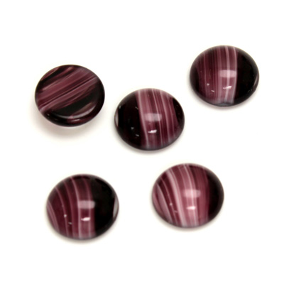 Glass Medium Dome Cabochon - Round 11MM PORPHYR AMETHYST