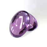 Plastic Flat Back Foiled Cabochon - Oval 25x18MM LT AMETHYST