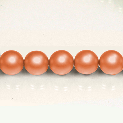 Czech Glass Pearl Bead - Round 03MM MATTE PUMPKIN 85321