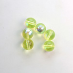 Czech Pressed Glass Bead - Smooth Round 08MM JONQUIL AB