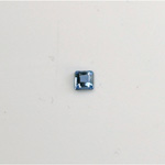 Czech Glass Flat Back Rose Cut Stone - Square 04x4MM LT SAPPHIRE Foiled