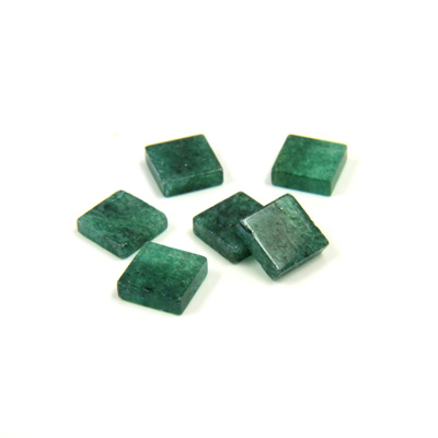 Gemstone Flat Back Flat Top Straight Side Stone - Square 06x6MM AVENTURINE