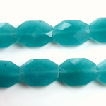 Gemstone Bead - Faceted Octagon 18x13MM Dyed QUARTZ Col. 21 TEAL