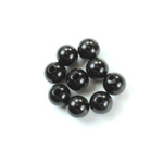 Gemstone Bead - Smooth Round 2.5MM Diameter Hole 08MM BLACK ONYX