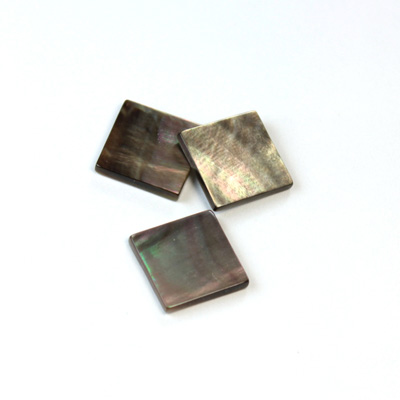 Shell Flat Back Flat Top Straight Side Stone - Square 12x12MM BLACK TAHITI PEARL