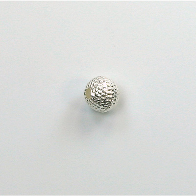 Metalized Plastic Bead - Sand Round 06MM SILVER